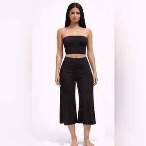 Dynamite Black High-Waist Wide-Leg Pants